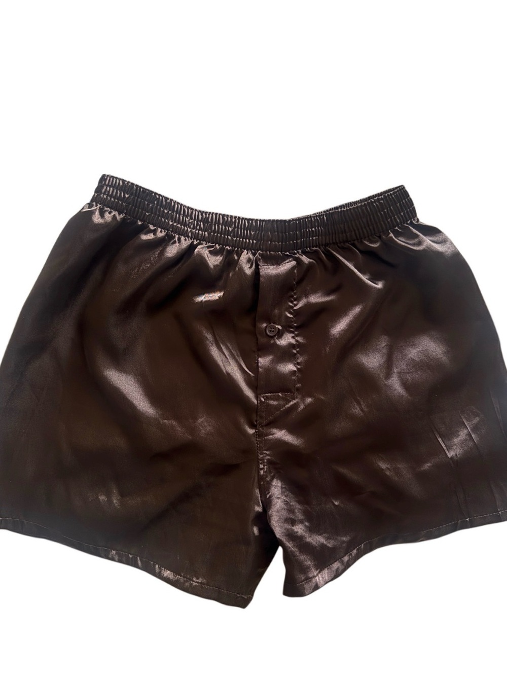 Jupiter’s Secret vintage Men's unisex Satin Lounge Shorts - Brown Boxers Sz m